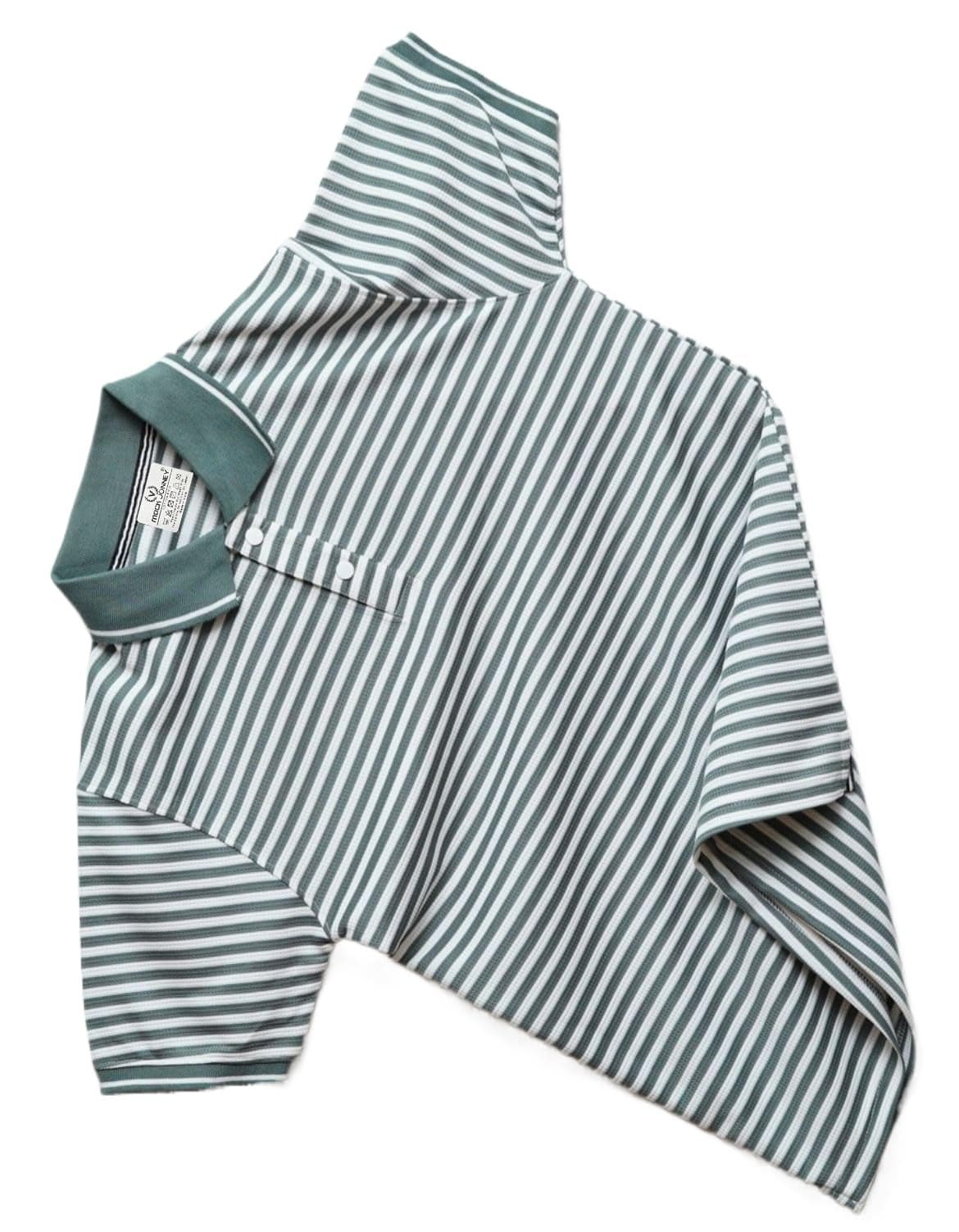Mack Jonney Men's Striped Cotton Rich Collar Neck T Shirt | Collar Tshirts | Half Sleeves | Striped-Regular Fit-MM448-nw Green