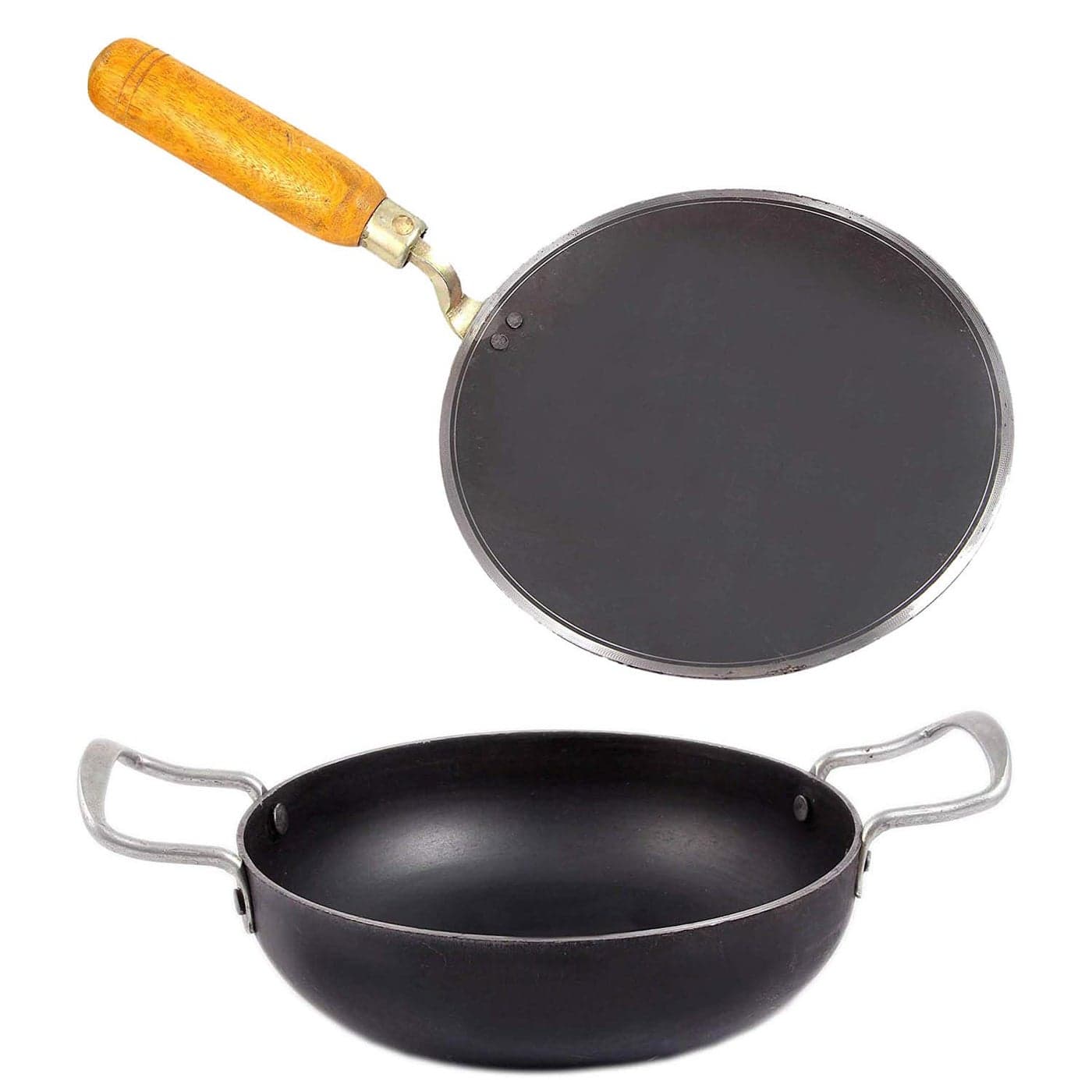 KITCHEN SHOPEE Iron Tawa 11 Inches Black