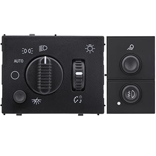 Obaee Headlight Dimmer Headlamp Control Switch & Fog Lamp Switch Compatible with Chevy Chevrolet Silverado Suburban Tahoe Avalanche GMC Sierra Yukon 2003-2007 Replace OEM 19381535 15194803 & 15143597