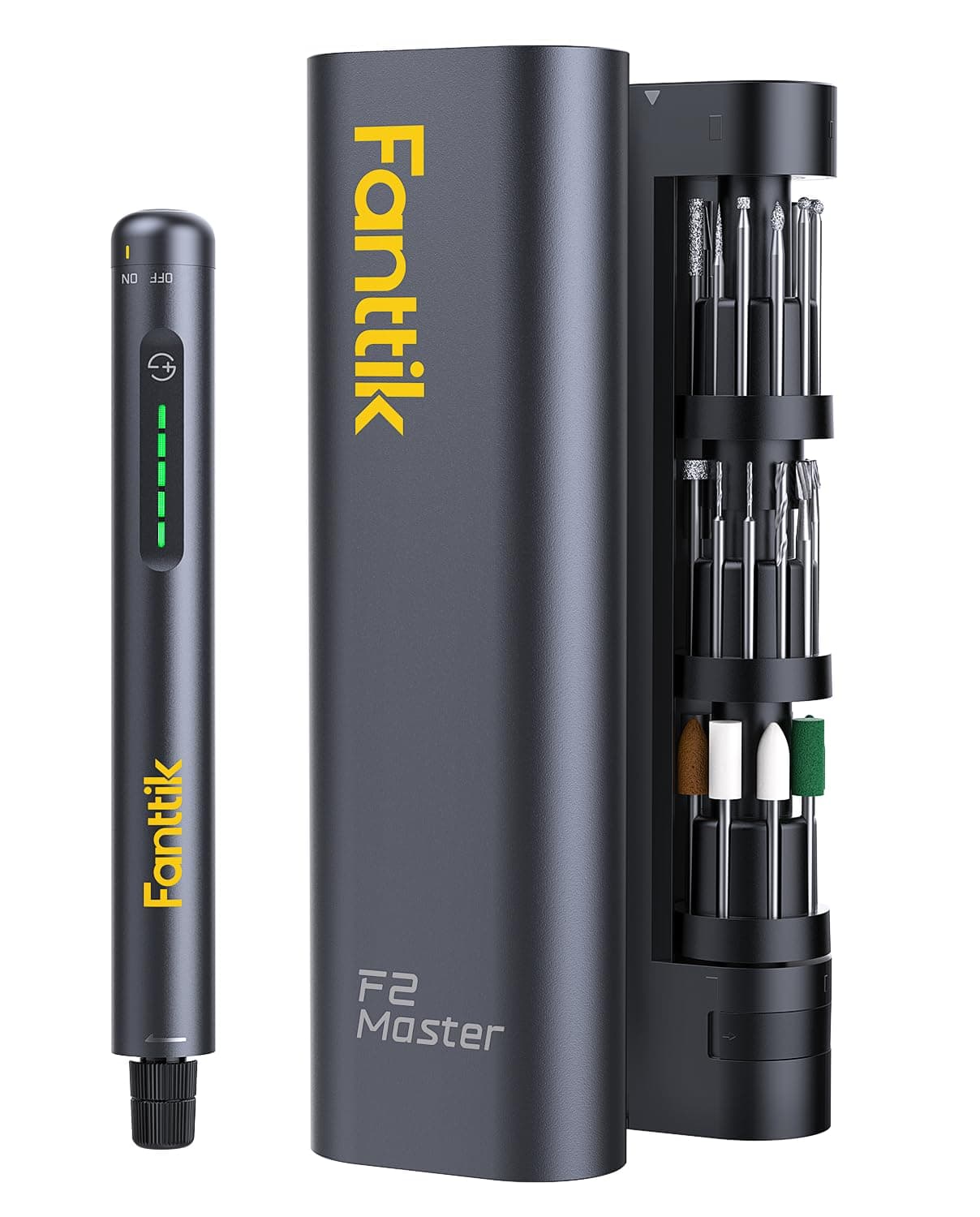 Fanttik F2 Master Mini Cordless Rotary Tool Kit NeoPulse Motor 5 Speed 25000 RPM Revostor Hub 35 Accessories Engraving Pen for 3D Printer Sanding Polishing Drilling Carving DIY Crafts