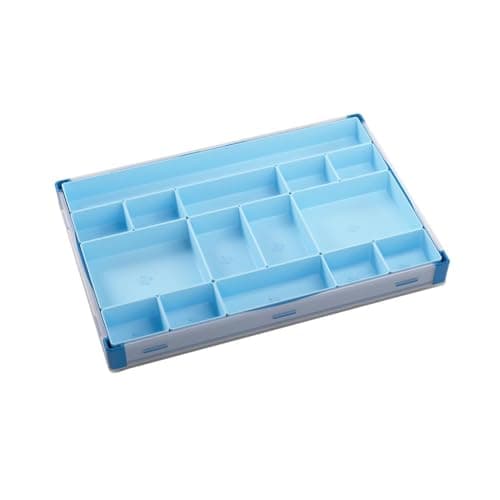 Gamegenic Token Silo XL Convertible Versatile Storage Solution for Tabletop Gaming Accessories 15 Removable Trays in 5 Different Sizes Stackable Token Box Blue Color Made