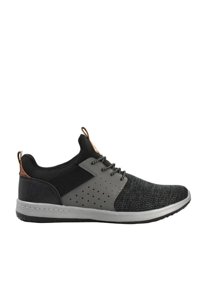 Skechers Men's Classic Fit-Delson-Camden Sneaker, Black/Grey, 8.5