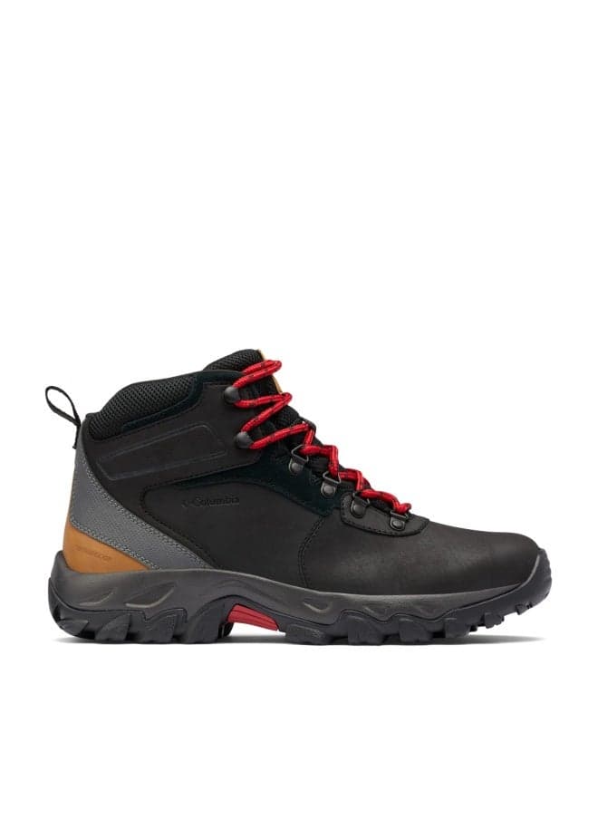 Columbia Mens Newton Ridge Plus II Waterproof Hiking Boot, Black/Shark, 12