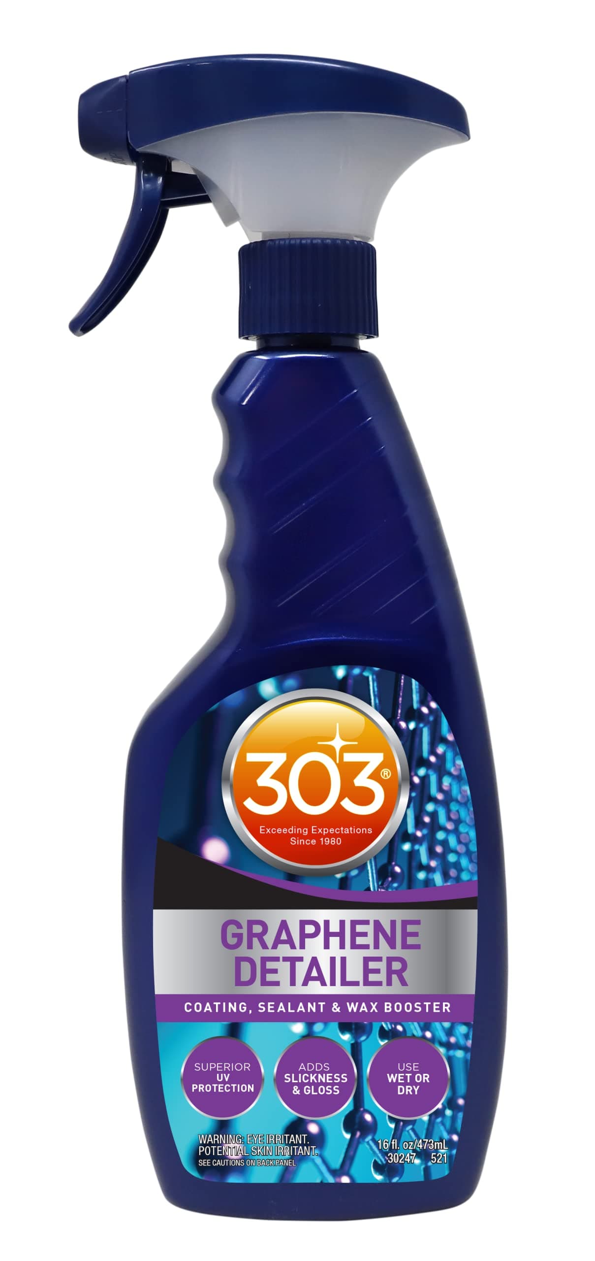 303 Products Graphene Detailer Spray Enhances Gloss Protection on Existing Coating Sealants Waxes UV Protectant Drying Aid Add Ceramic Graphene Protection Waterless Car Detailing Spray 16oz
