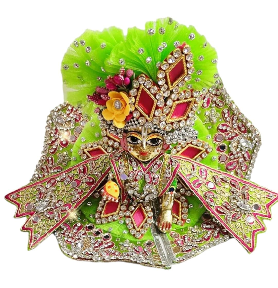 Partish Laddu Gopal Janamashtmi Dress l Ladoo Gopal Dress l Kanha Ji Dress Size 0 1 2 4 5 6 (Size 1, G)
