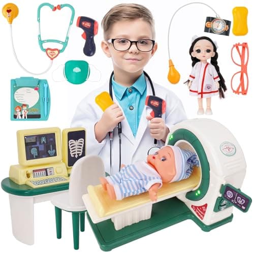 Doctor Kit for Toddlers 35 Kids Doctor Playset with Medical Tools Xray Machine and Toy Stethoscope Educational Pretend Play for Boys Girls Ages 2 3 4 5 6Birthday Gift DressUp Toys