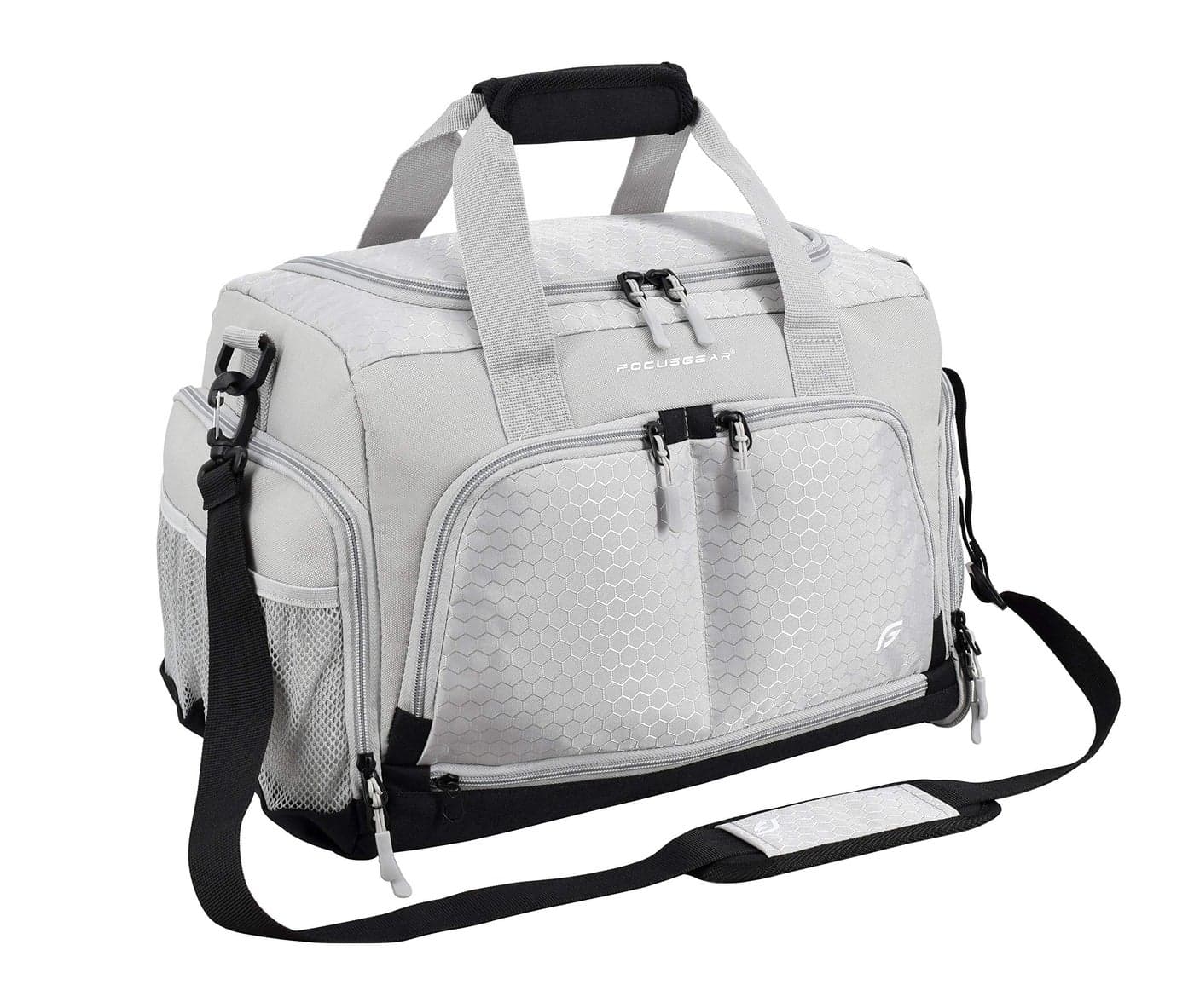 Ultimate Gym Bag 20 The Durable Crowdsource Designed Duffel Bag with 10 Optimal Compartments Including Water Resistant Pouch Silver Small 15