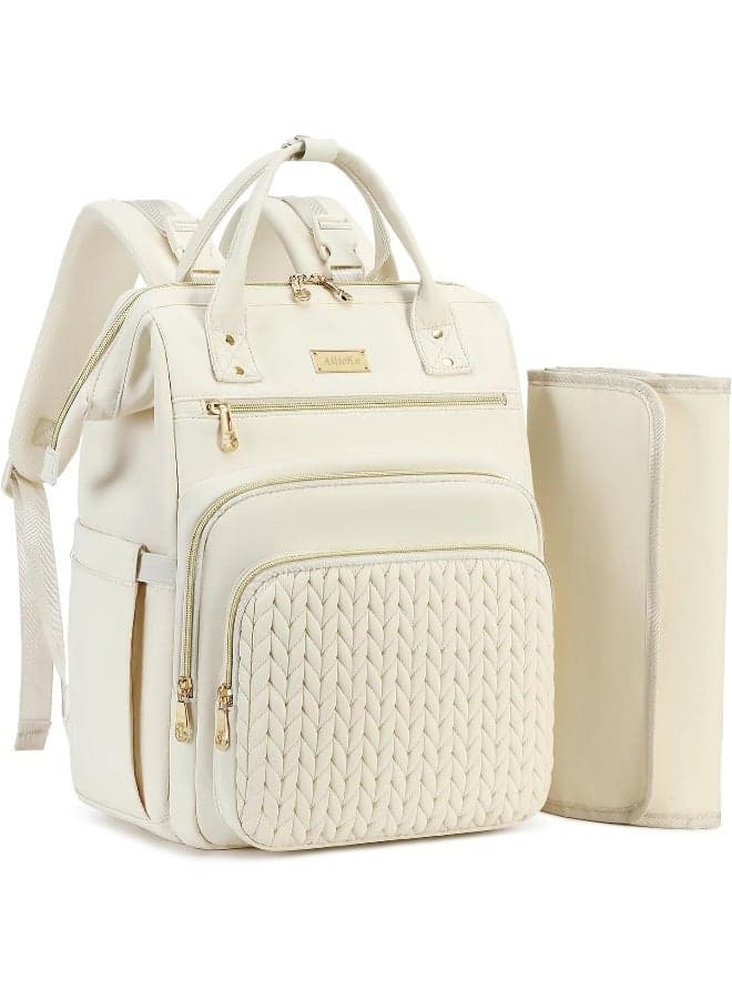 AIJIEKE Baby Diaper Bag, Large Diaper Backpack with Changing Pad