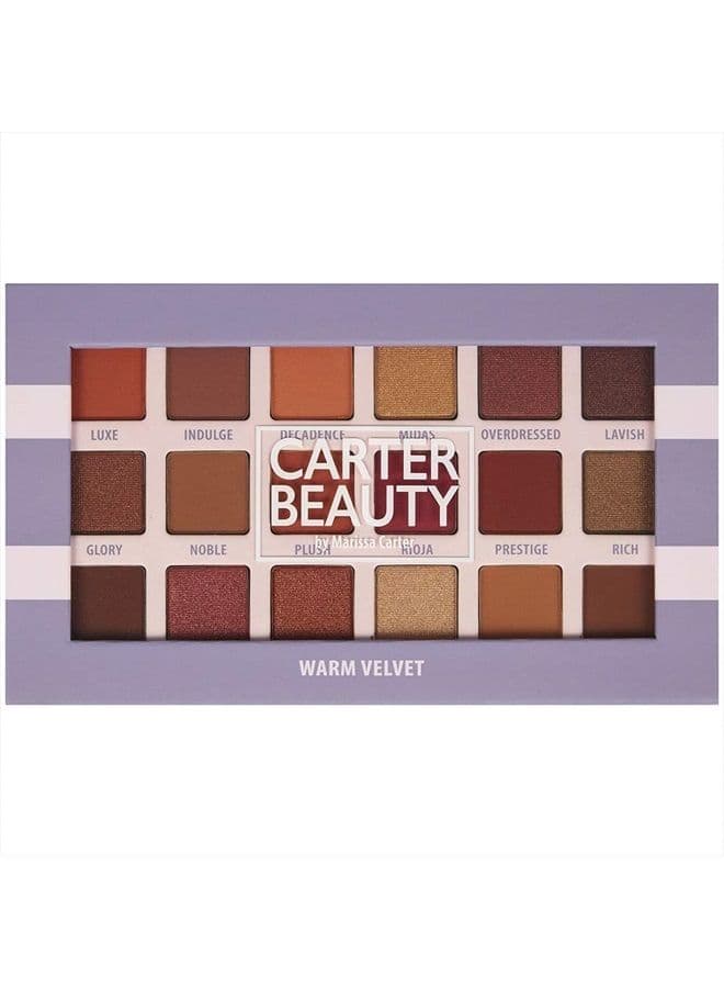 18 Shade Eyeshadow Palette | Long Lasting Eye Shadow Makeup | Shimmer & Matte Vibrant Colors (Warm Velvet)