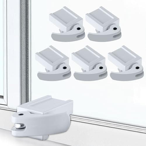 5 Pack Window Locks Diecast Durable Design Compatible with Horizontal and Vertical Window Fit 116 inch016cm up to 1316 Inch Short Version Wide Rail Easy Installation Enhanced Safety