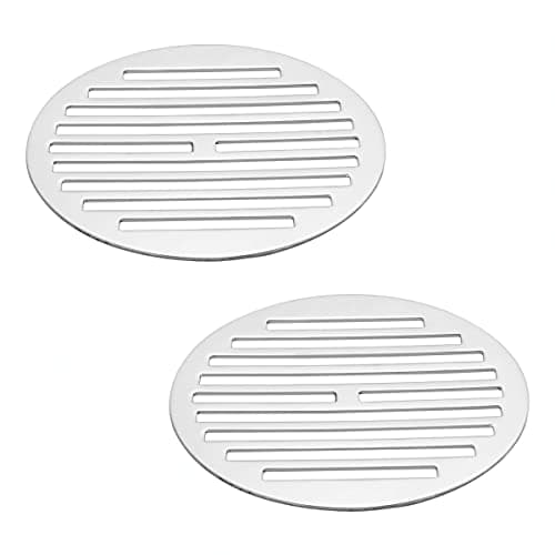 Ruhe® Floor Drainer | Premium Grade Stainless Steel Classic Round Jali Floor Drainer/Jali Set of 2 (4 Inches)