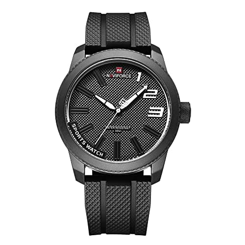 NAVIFORCE Men's Student Youth Vitality Sports Waterproof Watch, Silicone Strap Watch