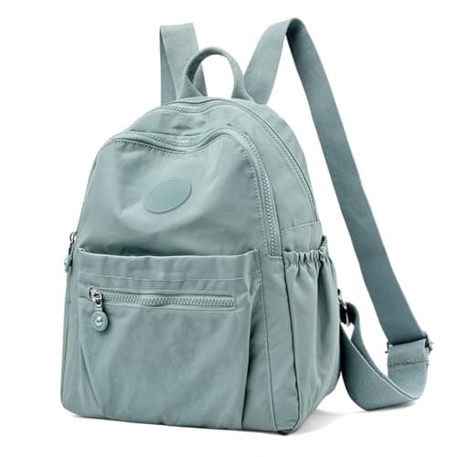 PALAY® Casual Backpack for Girls Compact Hiking Backpack Oxford Cloth Lightweight Double Layer Fashion Pure Color Travel with Trolley Luggage Handle Sleeve