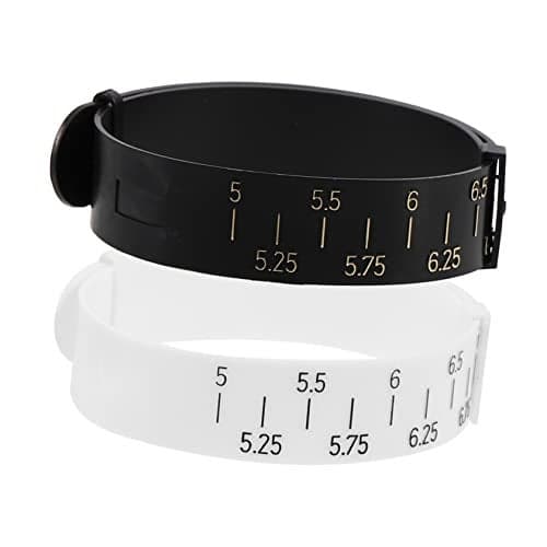 TOPPERFUN 2pcs Wrist Measuring Tool Wrist Sizer Bangle Bracelet Sizer Bracelet Measuring Supply Bracelet Sizing Tool Bangles Inches Sizer Adjustable Bracelet Ring Size Ruler Jewelry Gauge Pu