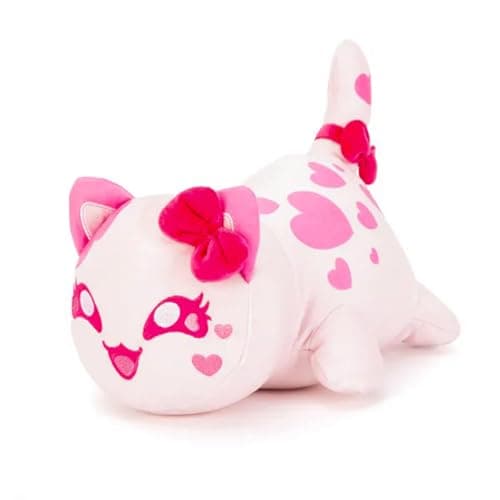 Womise Red Aarons Cat Plush MeeMeow ToyCat Food Plushies Cute Anime Cartoon Stuffed Animal Figure Toy Plush Pillow Gift for Kids and Festival Gift