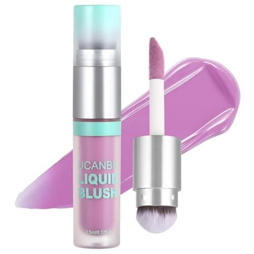 UCANBE DualEnded Liquid Blush with Angle Applicator BuiltIn Brush Seamless Buildable Blendable Lightweight Cheek Tint Makeup Long Lasting Creates Dewy Natural Flush Finish Lavender