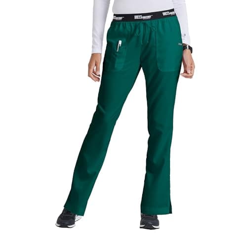 BARCO Grey’s Anatomy Classic Aubrey Scrub Pant for Women – Hunter Green, 3-Pocket Bottoms with Natural Stretch, Soil Release Fabric, and Super Soft Finish – XXS, Tall Fit