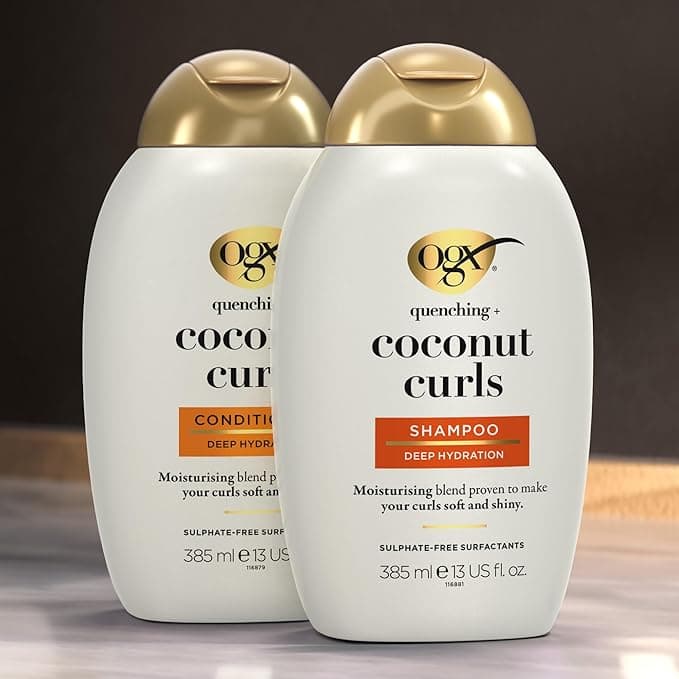 OGX Coconut Shampoo for Curly Hair 385 ml Sulfate Free Surfactants Packing may vary
