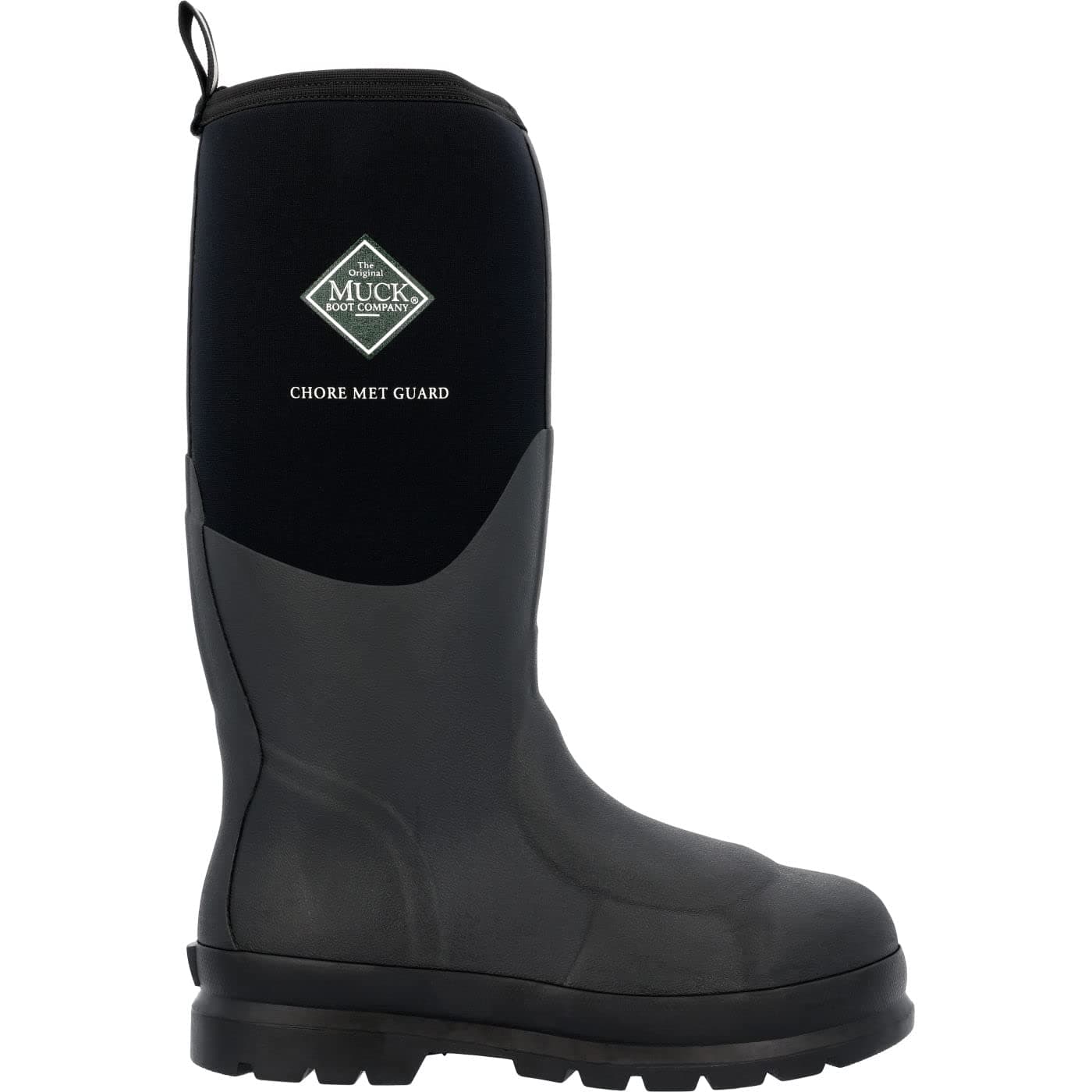 Muck Chore Classic Tall Steel Toe Mens Rubber Work Boots with Metatarsal Guard Black 9 M US