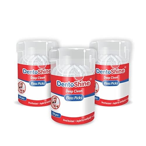 DentoShine Deep Clean Floss Picks - 50 ct CAN (Pack of 3)