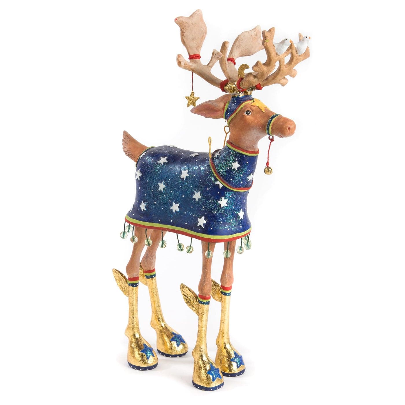 MACKENZIECHILDS Patience Brewster Dash Away Figurine Christmas Home Decor Comet Reindeer