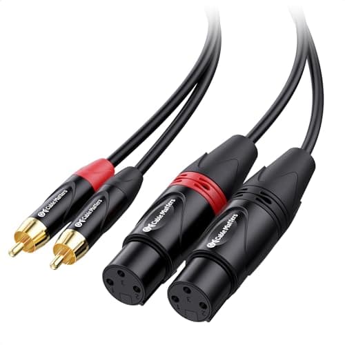 Cable Matters Dual XLR to RCA Cable - 10ft, Dual Female XLR to RCA Cable