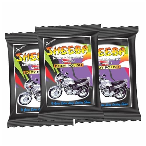 Sheeba Scooter & Motorcycle Complete Body Polish-10mL Pouch (Pack of 40) | Instant High Gloss Shine | Easy Application | Long Lasting Results | Multi Surface Application.