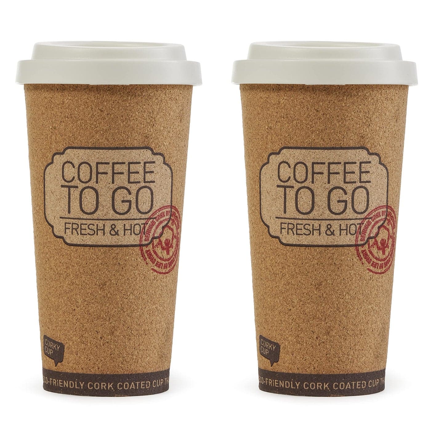 Life Story Corky Cup Reusable 16 oz Insulated Travel Mug Coffee Thermos 2 Pack
