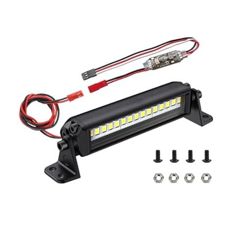 Zhongzhen RC Light Bar 15 LED 295 Inch Aluminum RC Lights RC Crawler Accessories for Axial SCX10 Traxxas TRX4 TRX4M Arrma Senton Redcat GEN7 110 118 Scale Rock Crawler Truck RC Car Roof Light Kit
