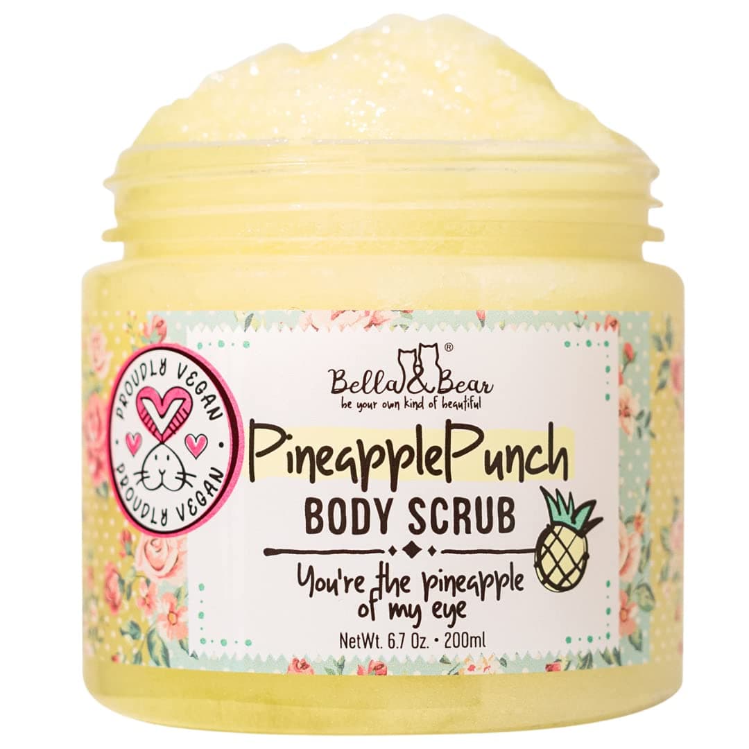 Bella Bear Pineapple Body Scrub Exfoliator Vegan 67oz