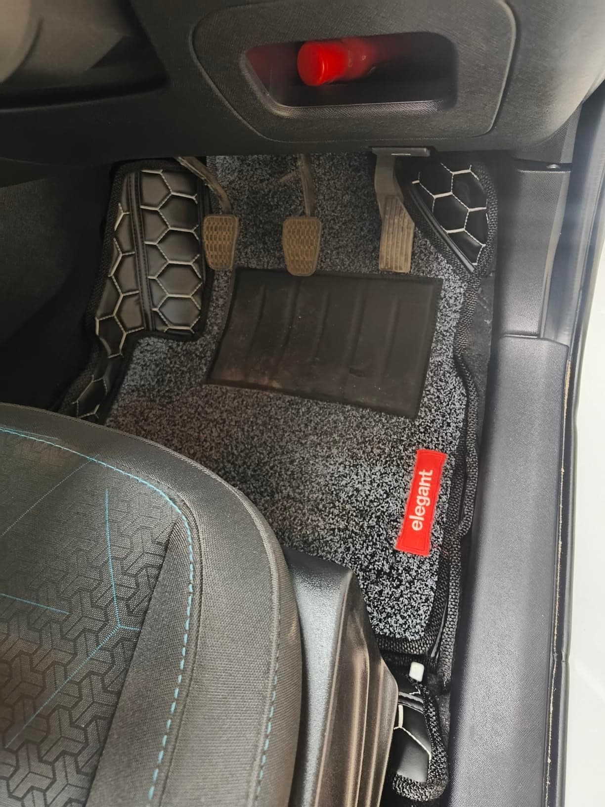 Elegant Tata Punch Custom Fit 7D Car Floor/Foot/Mat Compatible With Car(Star Black And White)