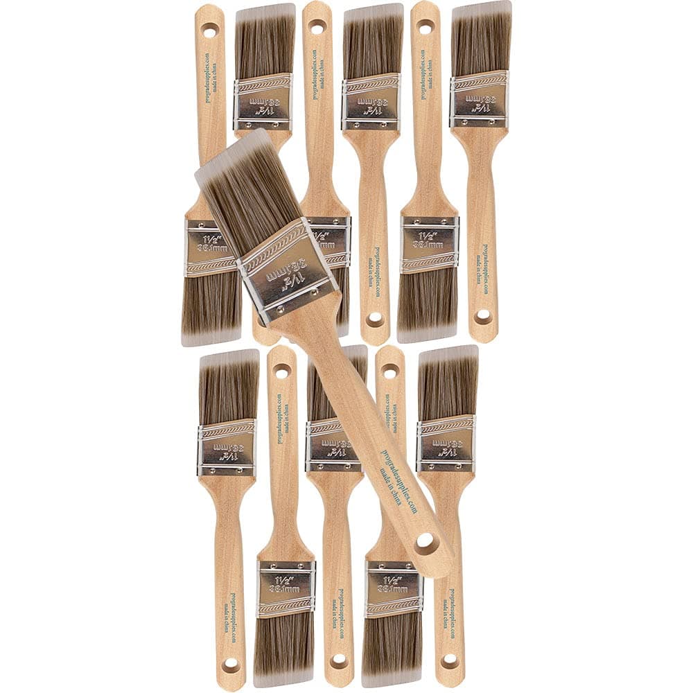 Pro Grade Paint Brushes 12Ea 15 Angle Brushes