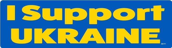 Gear Tatz I Support Ukraine Political Bumper Sticker or Car Magnet - 3 x 10 inches - Made in USA