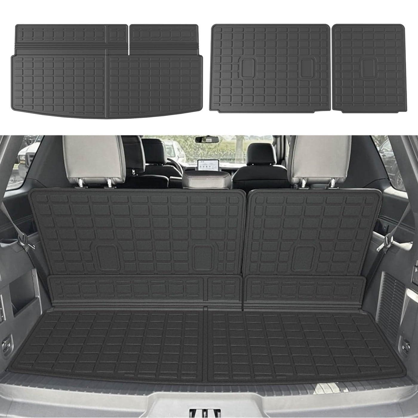powoq Trunk Mat Compatible with 20182025 Ford ExpeditionLincoln Navigator 3rd Backrest Mat Replacement for 20182025 Ford Expedition AccessoriesTrunk Mat3rd Row Backrest Mat