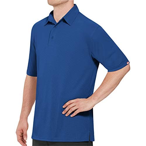 Red Kap Men's Standard Short Sleeve Performance Knit Polo, Royal Blue, 6X-Large