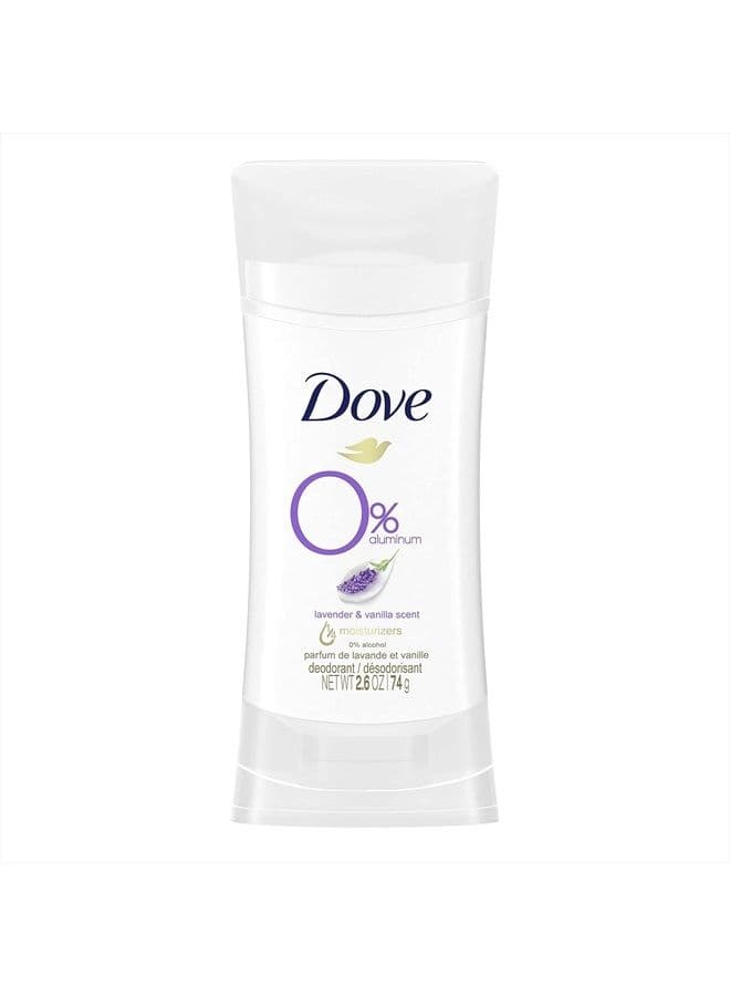0% Aluminum Deodorant Stick Non irritating Deodorant for Underarm Care Lavender and Vanilla Kindest Aluminum free Deodorant 2.6 oz