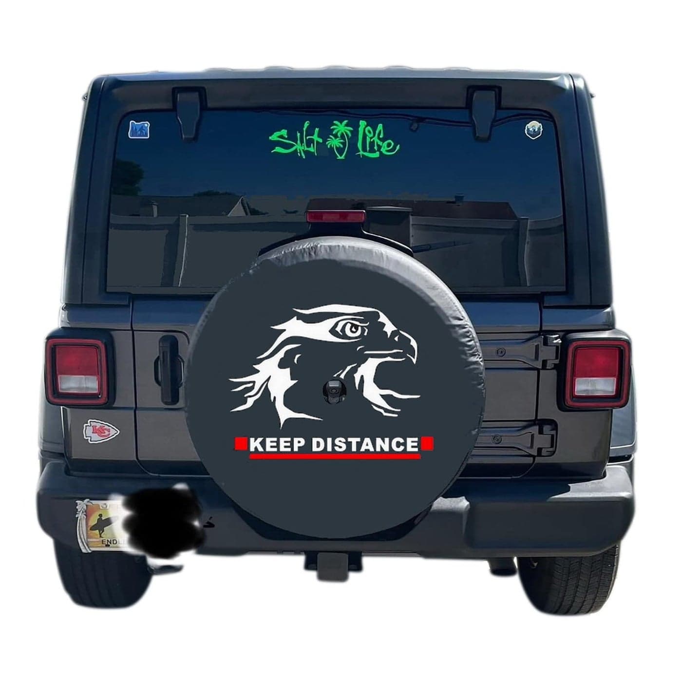 Aolowewin Bald Eagle Spare Tire Cover with Camera Hole for Jeep Wrangler JL Sport Sahara Ford Bronco Toyota TX SUVs Tire Cover Protector XXL 31570R17 31570R18 35x125R22
