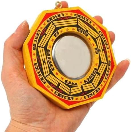 EatingBiting 5 Inch Traditional Chinese Feng Shui Convex Bagua Mirror Concave Bagua MirrorLucky Fengshui Gift