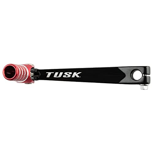 TUSK Folding Shift Lever BlackRed Tip Compatible with Honda XR100R 19852003CRF100F 20042013CRF80F 20042013XR80R 19852003