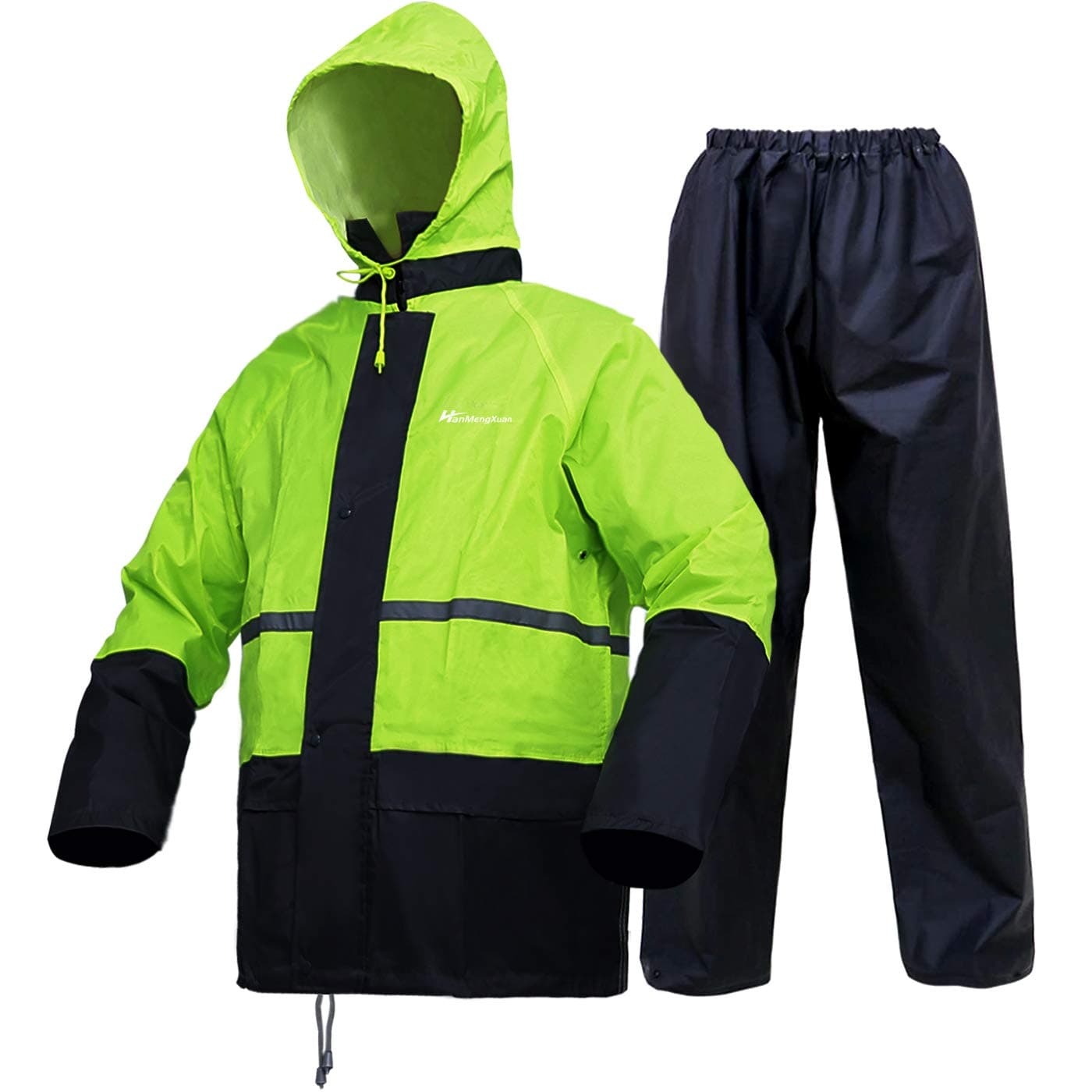 Rain Gear for Men Women Waterproof Lightweight Rain Suits Hood Rain Jacket and Rain Pants for OutdoorXXLFluorescent