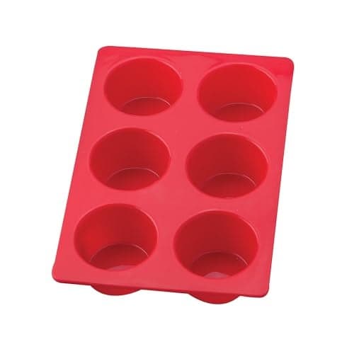 Mrs. Anderson's Baking Silicone 6-Cup Jumbo Muffin Pan, Non-Stick European-Grade Silicone