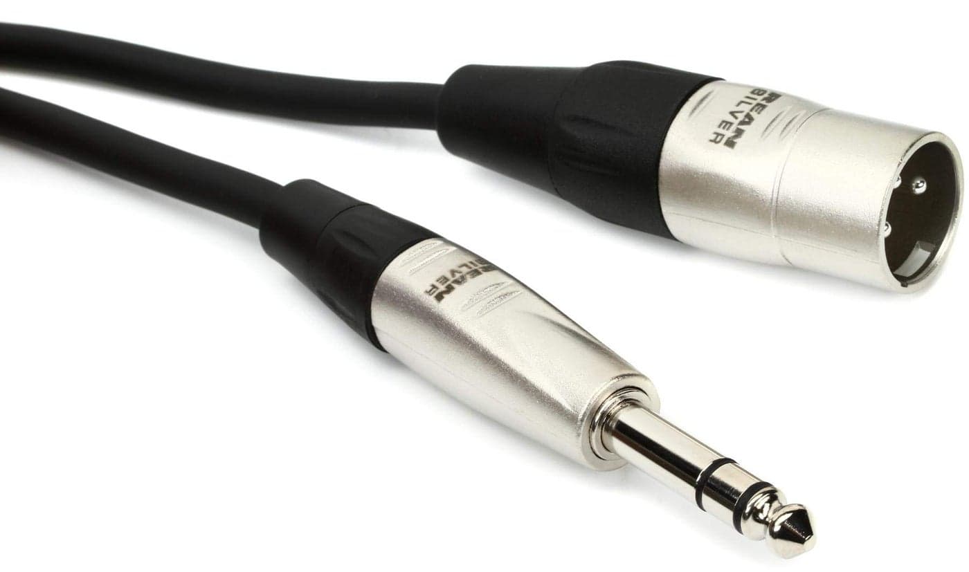 Hosa HSX-003 Pro Balanced Interconnect, REAN 1/4 Inches TRS to XLR3 Meter, 3 Feet