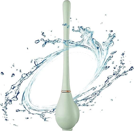Whixant Silicone Water Drop Toilet Brush and Holder Set Automatic Opening and Closing Wall Mounted Deep Cleaning Toilet Bowl Brush for Bathroom Toilet Brush and Holder Set Multicolor