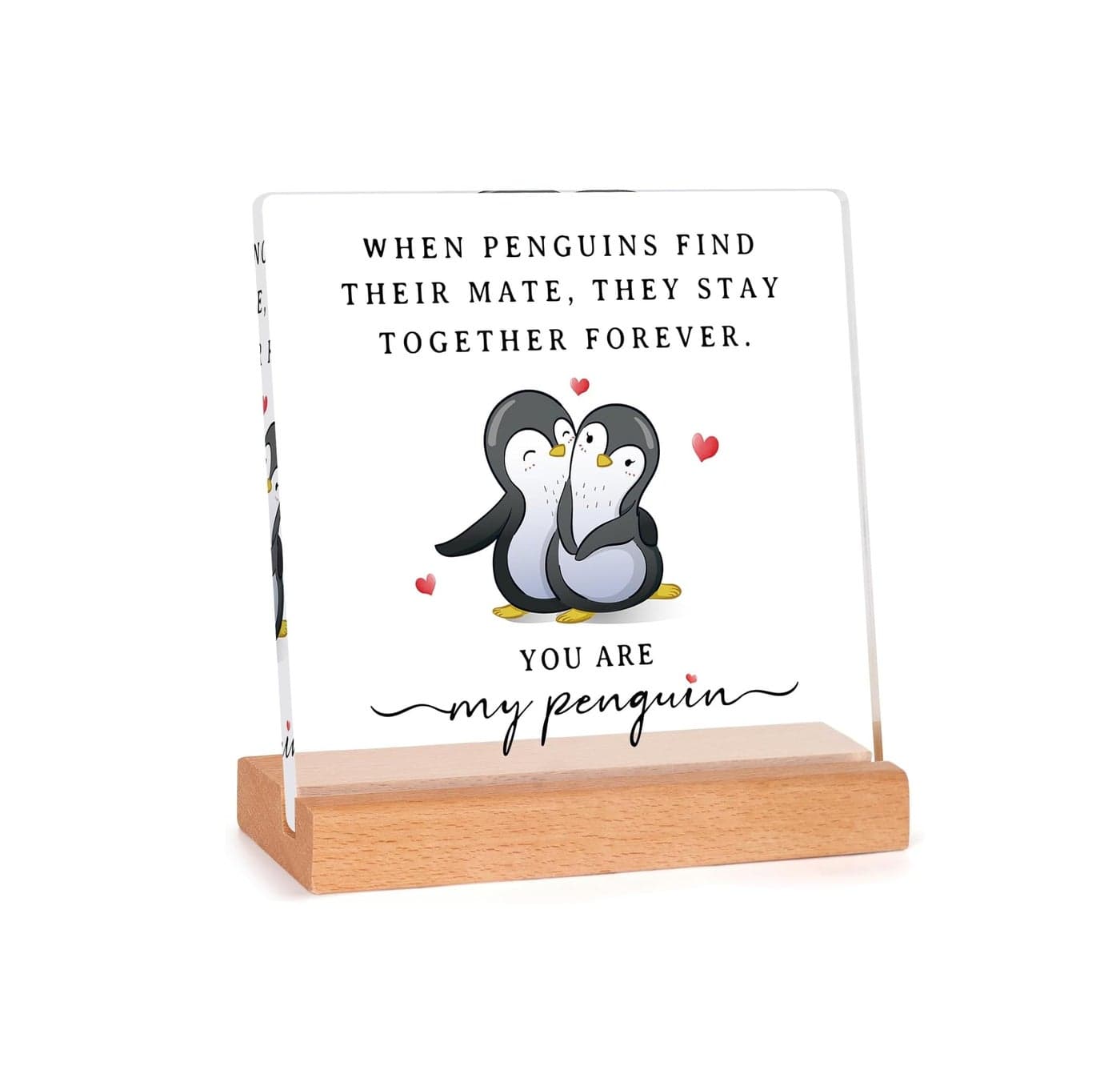 BS AMOR Valentines Day Gifts - Wedding Anniversary Acrylic Plaque For Men Women, Birthday Gifts For Boyfriend Girlfriend 5x4 inch,Transparent
