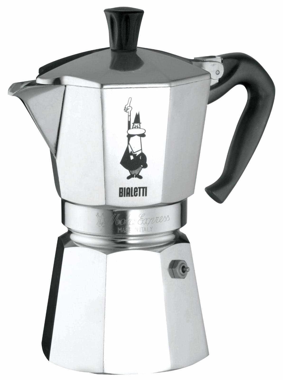 Bialetti Moka Express Iconic Stovetop Espresso Maker Makes Real Italian Coffee Moka Pot 9 Cups 14 Oz 420 Ml Aluminium Silver