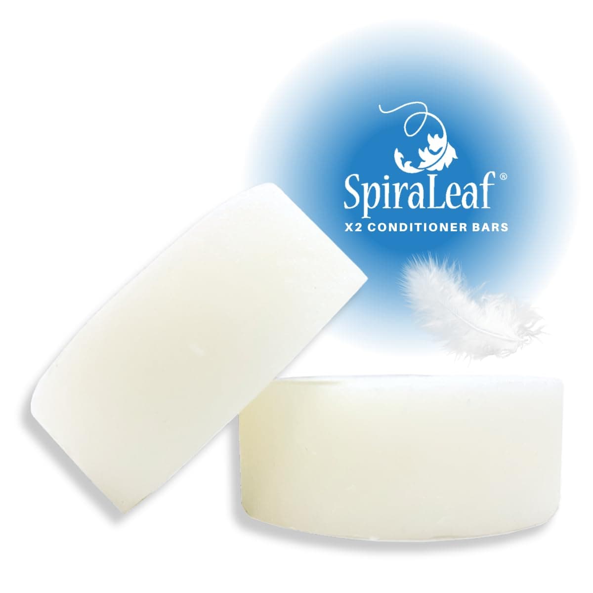 Spiraleaf Conditioner Bars X2 UNSCENTED 2pk Rich Oils Limited Ingredients No Fragrance No Colorings Concentrated Formula Made USA