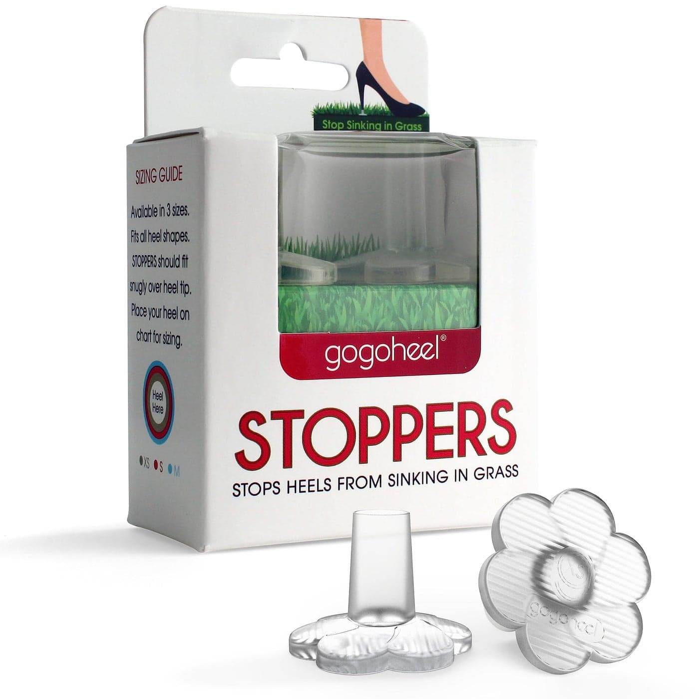 GoGoHeel STOPPERS Heel Protectors Stops Sinking into Grass Made in USA Medium