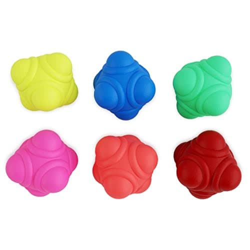 SAS SPORTS Agility Training Rubber Reaction Ball, Small (Multicolour) (Pack of 6)