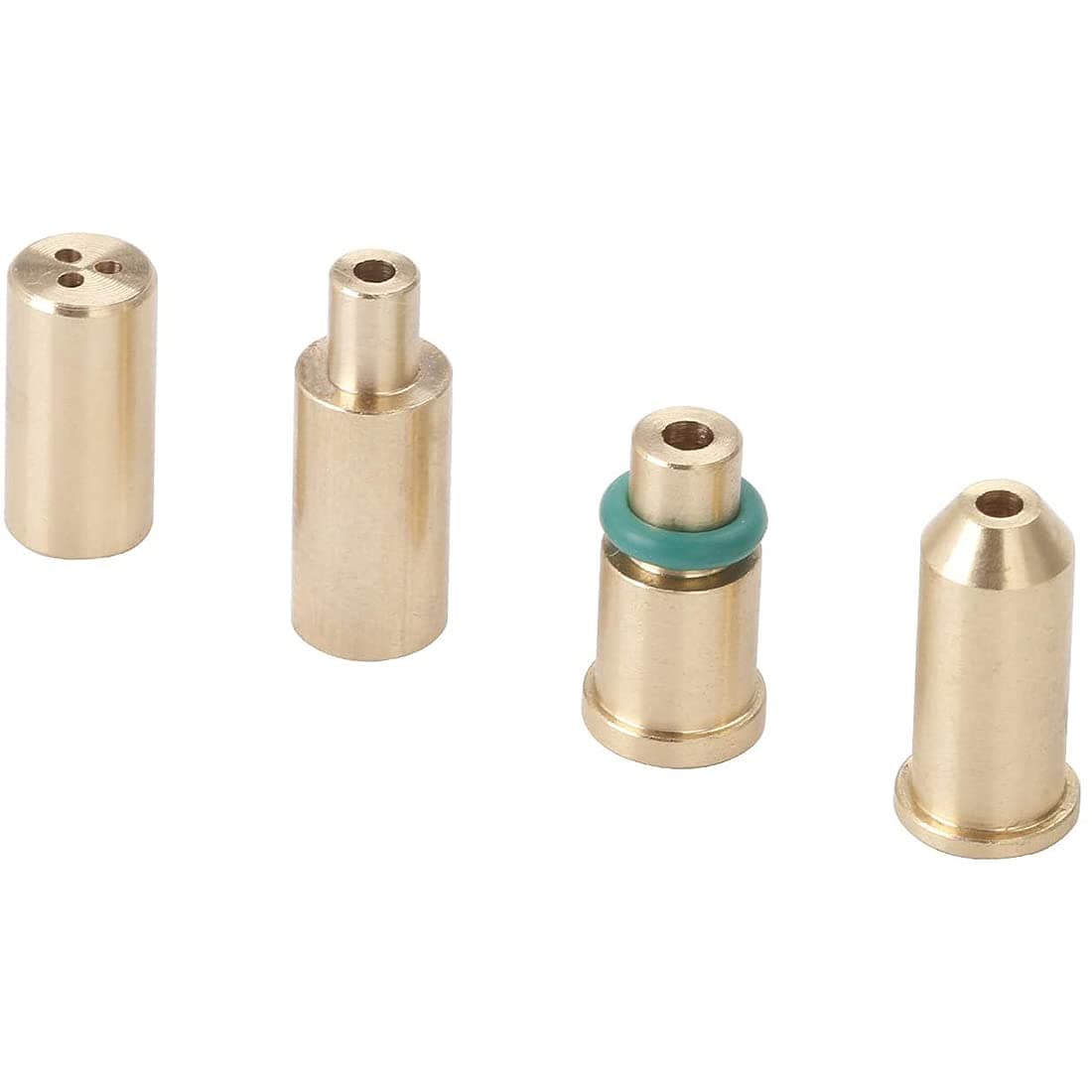 SMTHOME 4PCS Replacement Brass Gas Refill Adapter for S T Dupont Lighter Yellow/Red/Green/Blue Caps DIY Repair Part