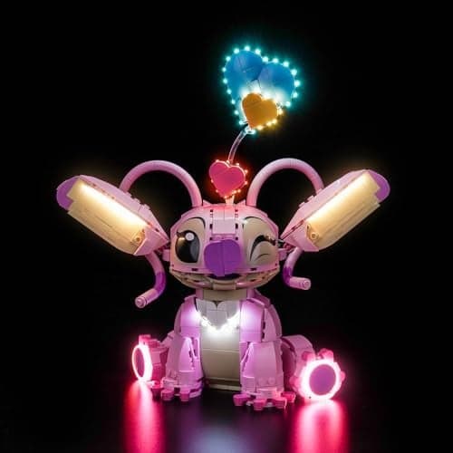 BrickBling Light Compatible with Lego Angel lilo Stitch Creative Lighting Compatible with Lego 43257 Not Come with Model RC Version